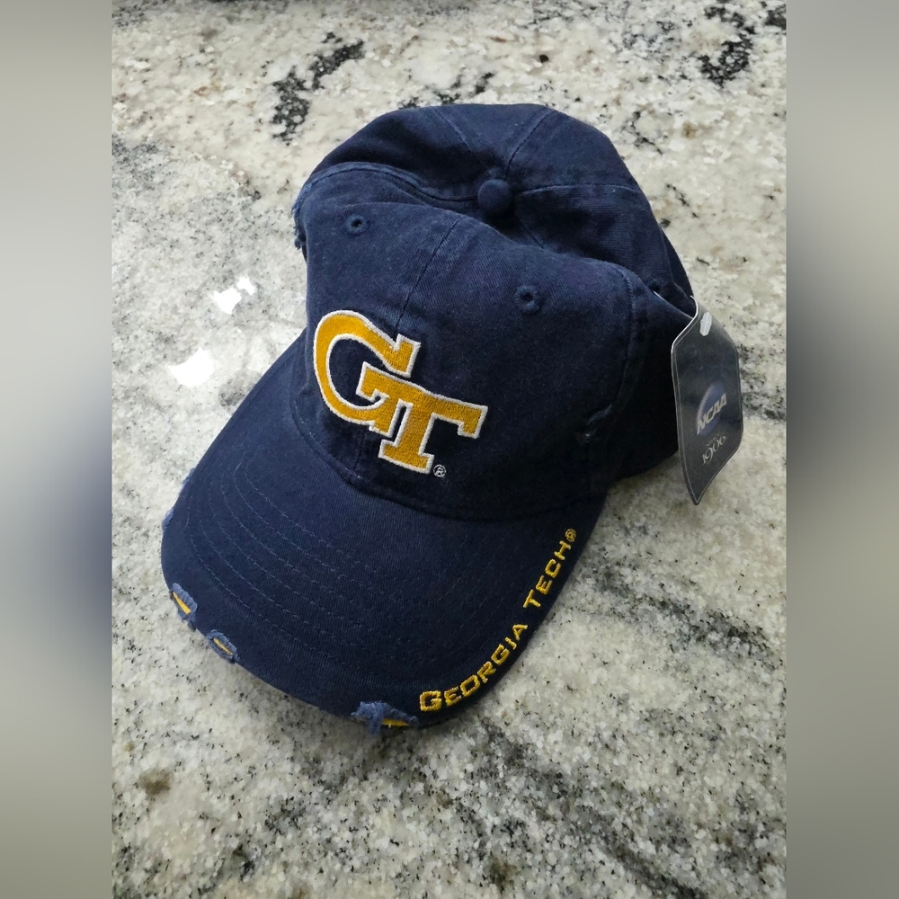 Georgia Tech Yellow Jackets Distressed Hat. NEW!